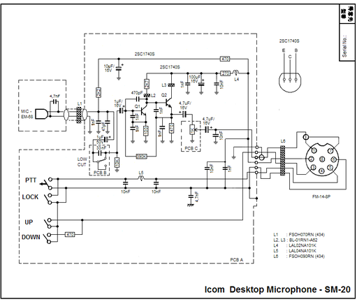 ICOM SM-20 schematic.PNG (42.5 KiB) 354111 keer bekeken ICOM SM-20 Schematic diagram